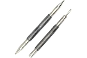 WHLLING 2-Piece Dual Head Nail Setter and Hinge Pin Punch Set, Hammerless 1/32″& 1/16″Spring Nail Set, 5000 PSI Striking Force Door Pin Removal Tool