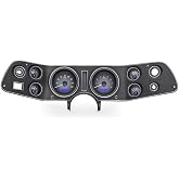 1970-81 Chevy Camaro VHX System, Carbon Fiber Face - Blue Display