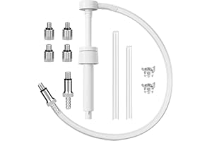 Linkstyle Lower Unit Gear Oil Pump for Standard Quart Bottles, 3/8" Metal Swivel, 8mm & 10mm Adapters, Differential Fluid Pum
