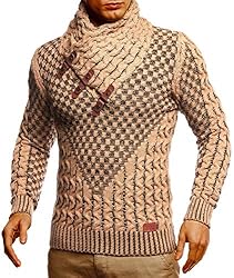 Leif Nelson Men's Knitted Winter-Pullover with