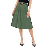 Casly Lamiit Skirts for Women A Line Midi Skirts Business Casual Skirt High Waist Skirt