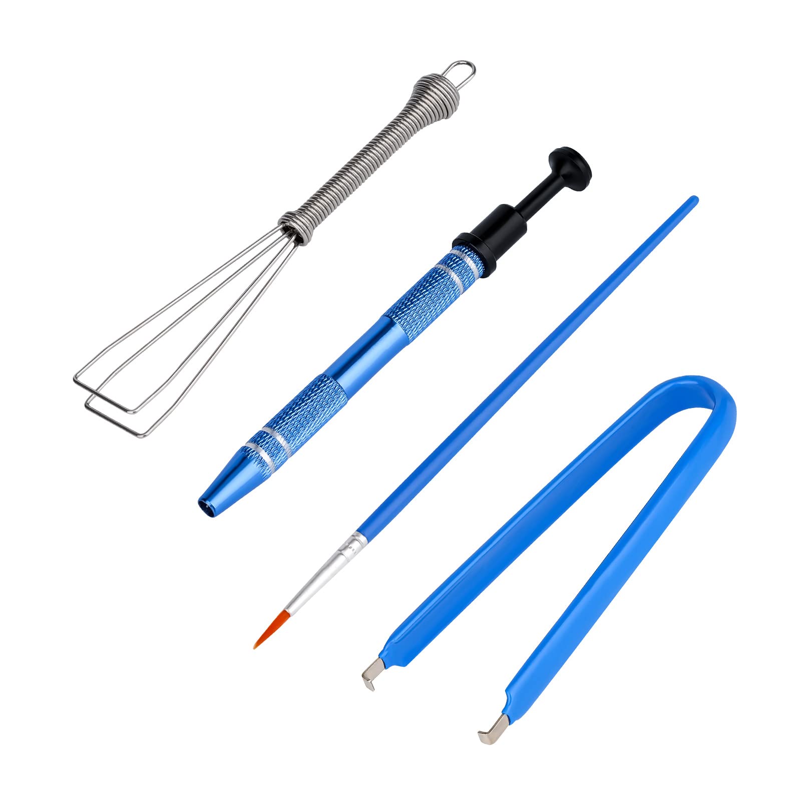 SAVITA Mechanical Keyboard Switch Puller Set, Keycap Remover Kit Keyboard Cleaner Tool Including Keycap Puller, Switch Clamp, Stem Holder, Lube Pen - Easy to Pull (Blue)