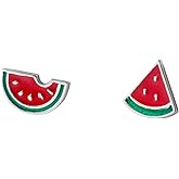 Rnivida 925 Sterling Silver Watermelon Stud Earrings Jewelry for Women