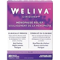 Weliva Cimidona Menopause Relief, Clinically Proven Effective Relief for Multiple Menopausal Symptoms Including Hot Flashes, 