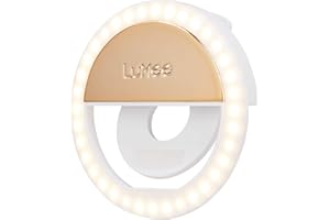 Case-Mate LuMee Studio Clip Light - LED Ring Light for Laptops, Monitors, Smartphones, Tablets - Portable and Rechargeable - Gold