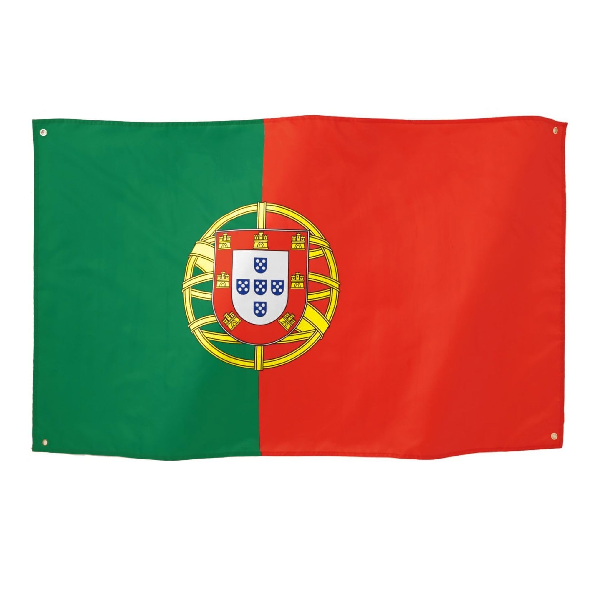 Runesol Portugal National Flag 3x5, 91x152cm, Bandeira de Portugal 4 Grommets, Brass Eyelet in Every Corner, Portuguese Banner, Football Flag, Premium Flags, Waterproof Inside, Outside — image 1