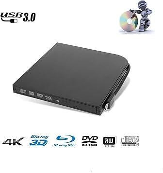 Amazon Com Disco Blu Ray Externo 4k Portatil Usb 3 0 Tipo C Usb C Dual Puertos Grabadora Blu Ray Plug And Play Reproductor Blu Ray Externo Hd Para Pc Mac Desktop Laptop Negro Computers Accessories