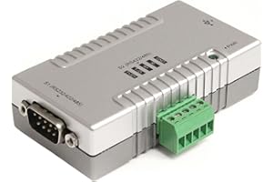 StarTech.com ICUSB2324852 2-Port USB to RS232 RS422 RS485 Serial Adapter with COM Retention (Grey)