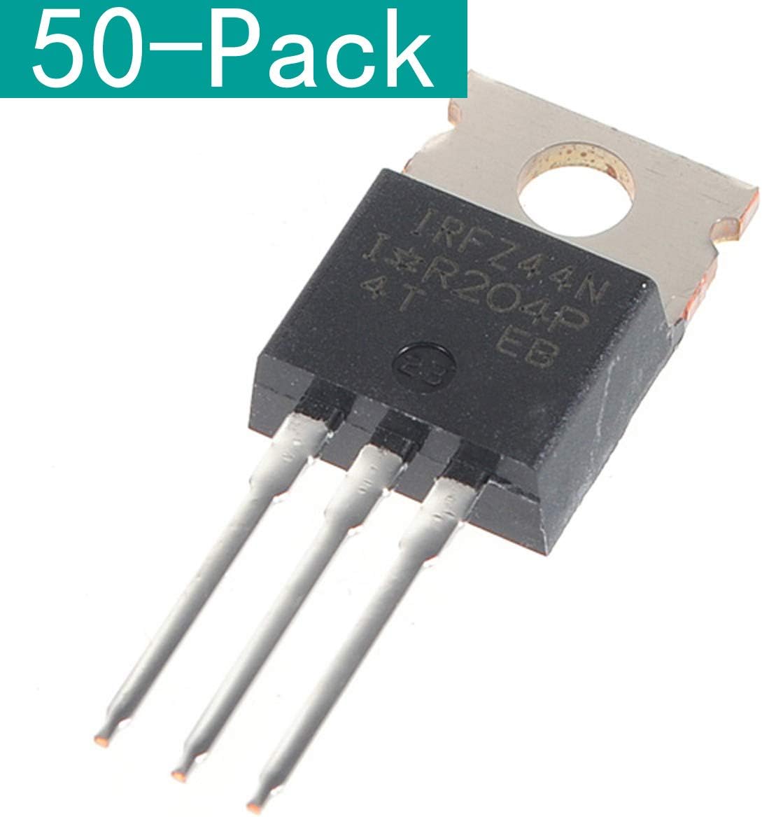 Youmile Paquete de 50 transistores IRFZ44N IRFZ44 Rectificador