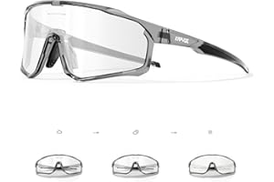 KAPVOE Photochromic Cycling Glasses Men Women Clear Mountain Bike Sunglasses MTB Sports Transition Triathlon Bicycle Running