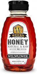 Weeks Honey Farm Wildflower Honey - Pure, Raw, Unfiltered, Gluten Free, Kosher, and Rich in Nutrients and Beneficial Enzymes.