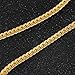 Usstore 1PC Women Men Necklace Fashion Gold Filled Curb Cuban Link Gold Pendant Chain Jewelry Gift (A)