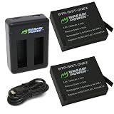 Wasabi Power Battery & Charger Kit (2-Pack) For SJCAM SJ4000, SJ5000 Action Cameras