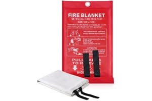 Mondoshop Emergency Fire Blankets for Home Kitchen Fiberglass Fireproof Blankets for Camping, Picnic, Fireplace, School, Grill, Car, Office, Warehouse