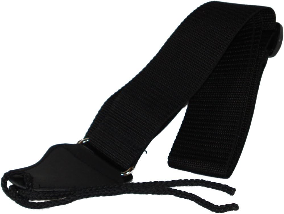 Rock Star Academy Universal Guitar Strap with Leather Ends Black