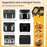 YQL Silicone Air Fryer Liners 9.5L Duo Ninja AF400UK DZ400UK 2pc view 4