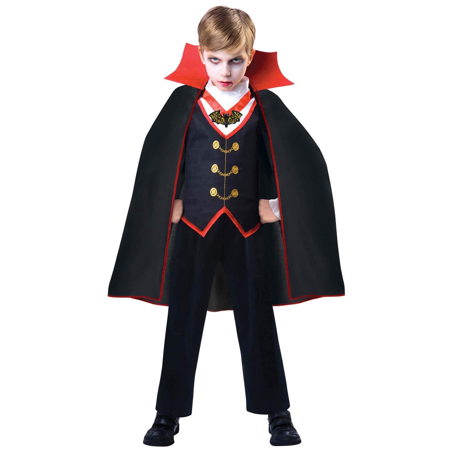 Amscan 9904767 - Kids Count Dracula Vampire Halloween Fancy Dress Costume Age 4-6 Years
