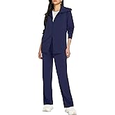 Casly Lamiit Lounge Sets for Women 2026 Spring Sweatsuit Long Sleeve Zip Up Travel Outfit Wide Leg Sweatpant Tracksuit