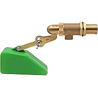 MACGOAL 1/2 Inch Brass Valve with Plastic Float Water Float Valve with Adjustable Arm Automatic Fill Float Ball Valve for Wat