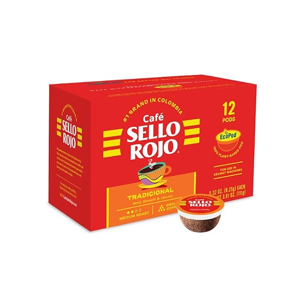 SELLO ROJO TRADICIONAL MEDIUM ROAST SINGLE SERVE COFFEE K-CUP ECOPODS, 12CT (PACK OF 1)