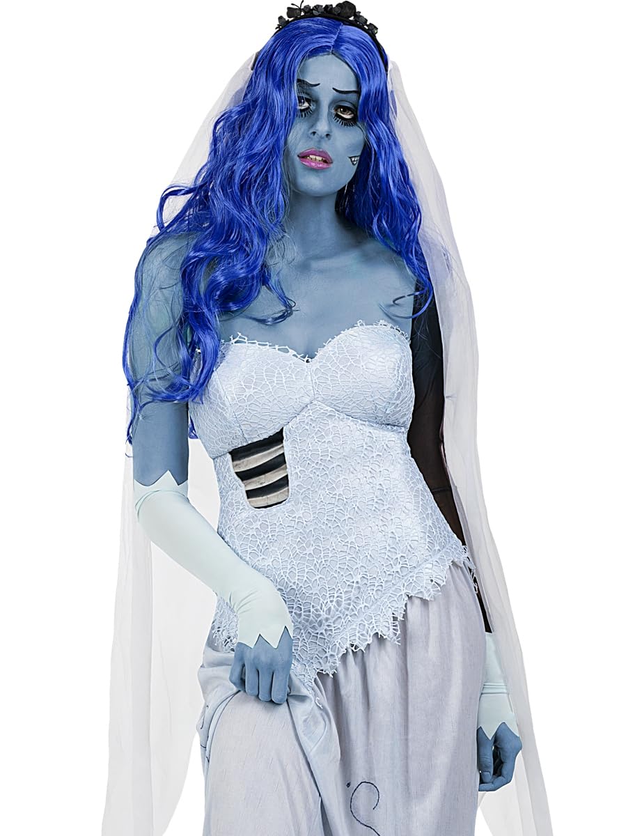 Funidelia | Corpse Bride Headband for Woman - Halloween Horror Bride Accessory for Adults, Fancy Dress Costumes & Props for Carnival & Parties - White