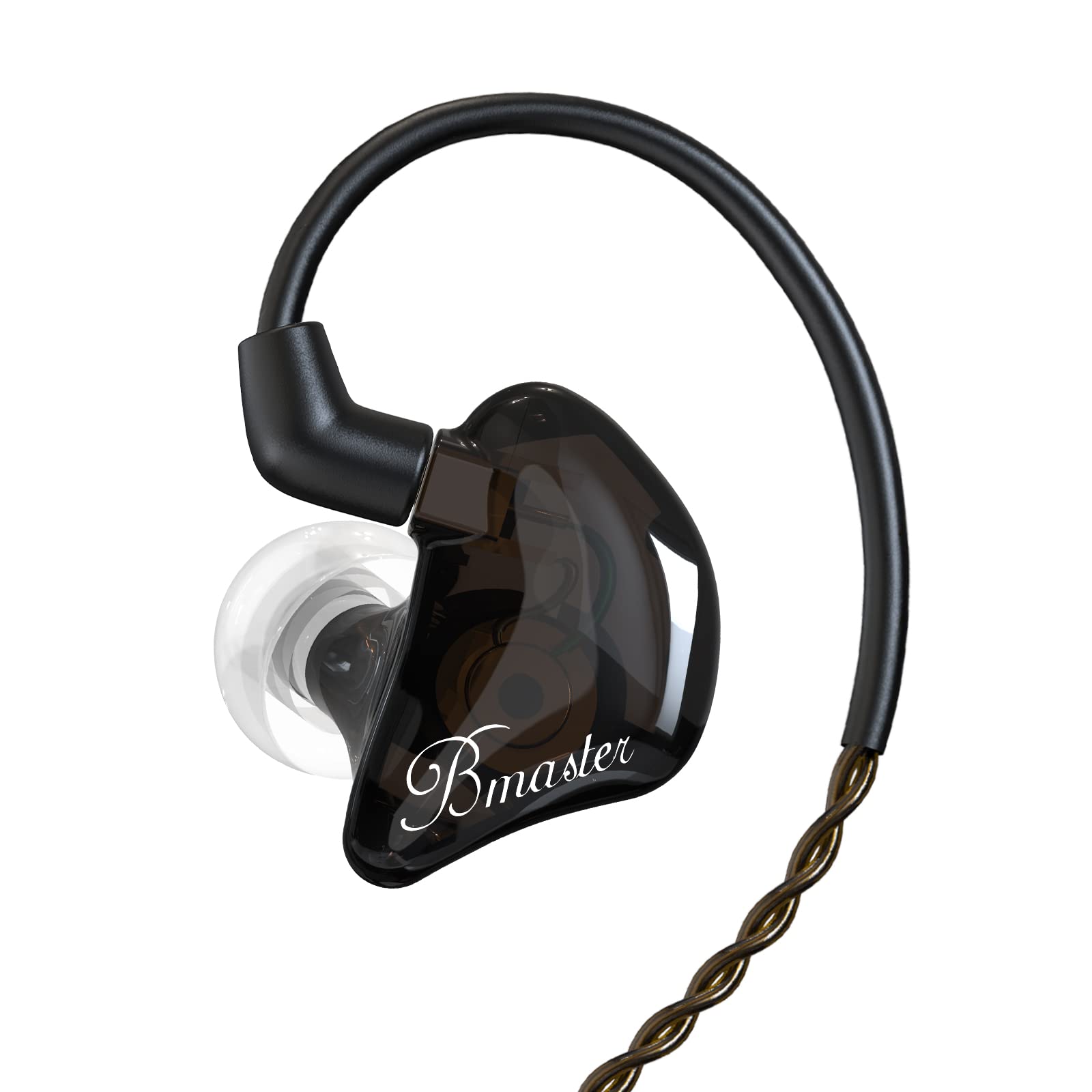 BASN Bmaster Triple Driver In Ear Monitor Headphones with Two Detachable Cables Fit In Ear Suitable for Audio Engineer, Musician (Black)