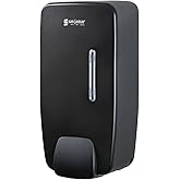 San Jamar Timeless Manual Foam Soap Dispenser, Black, Universal Bulk Soap Compatible, Wall Mount, with Viewing Window