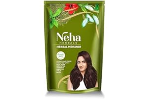 Neha Herbal Mehandi (Henna) 100% Herbal Enriched With ALOE VERA, HIBISCUS AND GREEN TEA - 500Grams