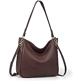 befen Genuine Leather Hobo Crossbody Bags for Women Vintage Leather Purses Soft Handbags Shoulder with 2 Detachable Straps