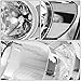 Auto Dynasty Factory Style Headlights Assembly Head Lamps Compatible with Dodge Ram 1500 2500 3500 2006 2007 2008 2009, Driver and Passenger Side, Chrome Housing Clear Corner