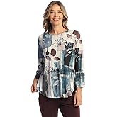 Jess & Jane Round Neck Top with Round Hem - PS8