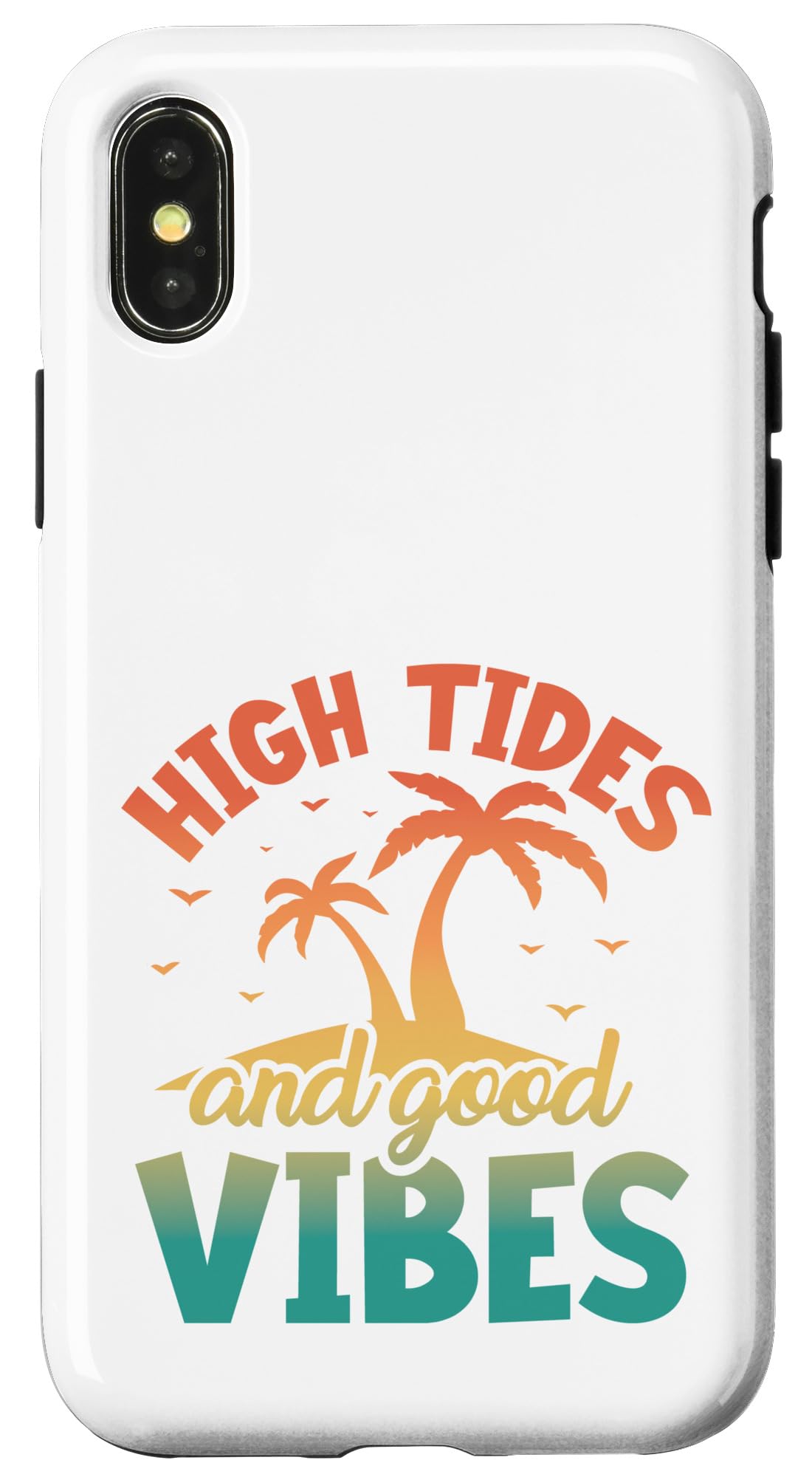 iPhone X/XS High Tides and Good Vibes - Retro Sommer Beach Life Case