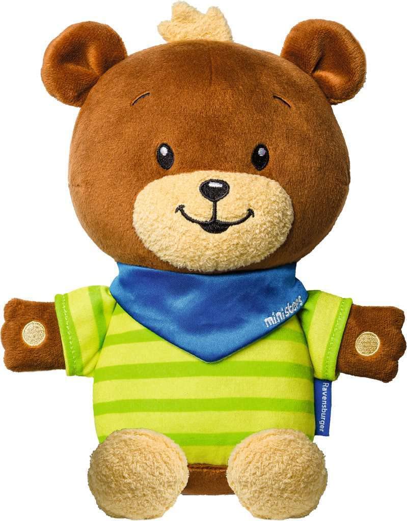 Ravensburger ministeps 4560 Kuschelbär Butz, schmuseweiches Kuscheltier zum Spielen, Schlafen und Liebhaben, 25 cm, Baby Spielzeug ab 0 Monate 3