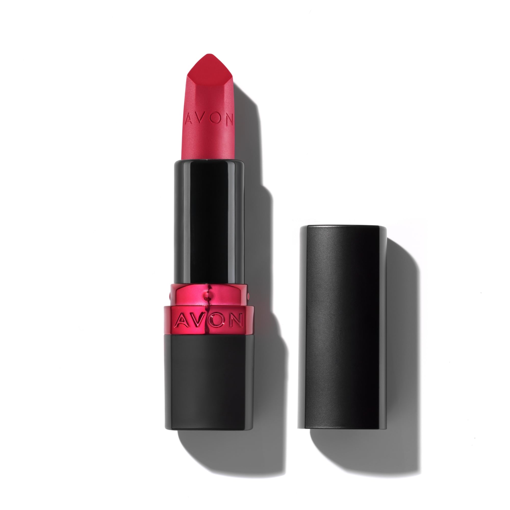 Avon Ultra Matte Lipstick Ruby Kiss with Vitamin E, Avocado Oil and Sesame Oil for Comfortable Coverage that Won't Cake, Crack or Dry, Cruelty Free