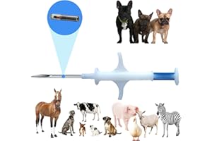 Manruta Microchip for Dogs and Cats 20 Pack Animal Identification Syringe Preload ISO 11784/11785 FDX-B Universal Standard for Pets Horse Cow Pig Management(2.12X12mm Microchip)