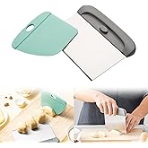 Amazon.com: 2 IN 1 Upgrade Bench Scraper, Dough Scraper for Pastry ...