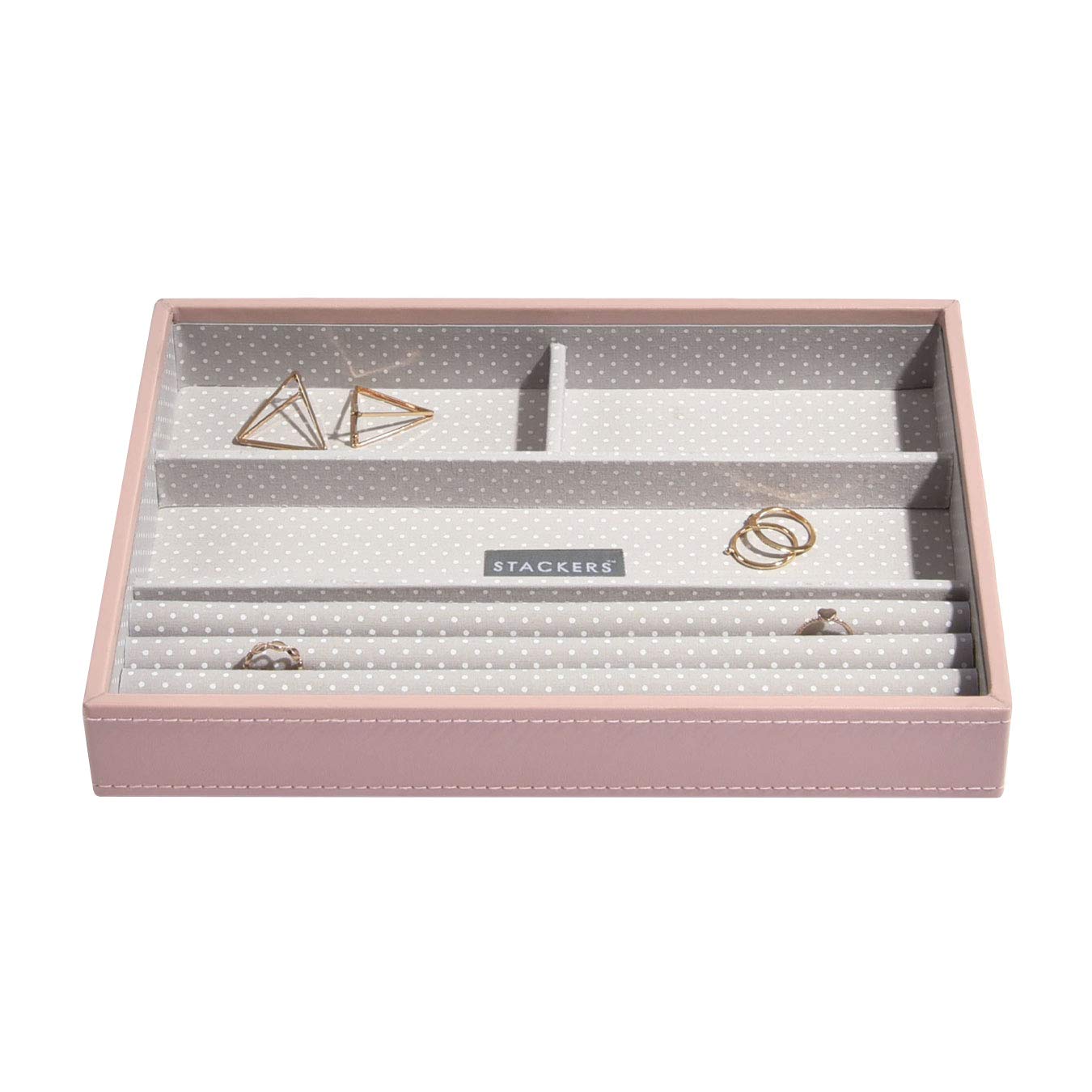 Stackers Soft Pink Classic Medium Jewellery Box Ring/Bracelets Layer