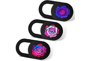 IMNEXT2U Webcam Cover Slide 3 Packs Ultra-Thin Camera Covers for Computer Laptop Desktop Smartphone to Protect Your Privacy and Security, Rose Black