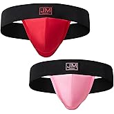 JOCKMAIL Men's Jockstrap Underwear Pouch Jock Strap Athletic Supporter with Stretch Pouch & Elastic Waistband