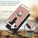 LG G7 Case with HD Screen Protector,Anoke Cellphone 360 Degree Rotating Ring Holder Kickstand Scratch Resistant Drop Protective Cover for LG G7 2018 ZS Rose Gold