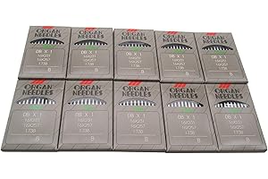 CKPSMS Organ Needle -#Organ-DBX1 100PCS Japan Organ Sewing Machine Needles Compatible with/Replacement for JUKI Brand DDL-555,DDL-5530, DDL-5550 DDL-8700 DDL-8700-7 (Organ-DBX1 16/100)