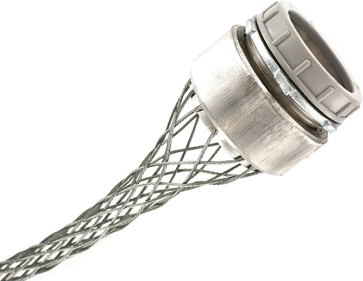 Leviton L7508 2-Inch, Straight, Male, Steel Body, Wide-Range Strain-Relief, 1.400, 1.750 Cord Range