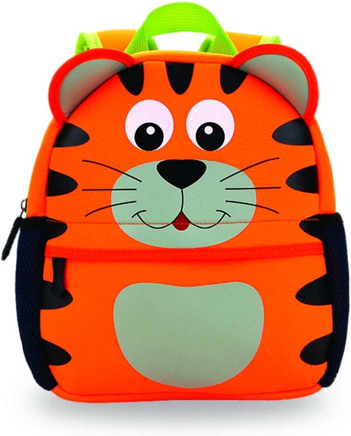 ABkids Toddler Backpack. Supercute Kids Backpack for Boys and Girls - Orange Tiger