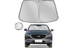 Fonowka Windshield Sun Shade for Mazda CX5 2017-2025 CX-5 Sport Foldable Sun Sunshade for Car Front Window Blocks UV Rays and Heat Automotive Interior Protector Custom Fit Accessories