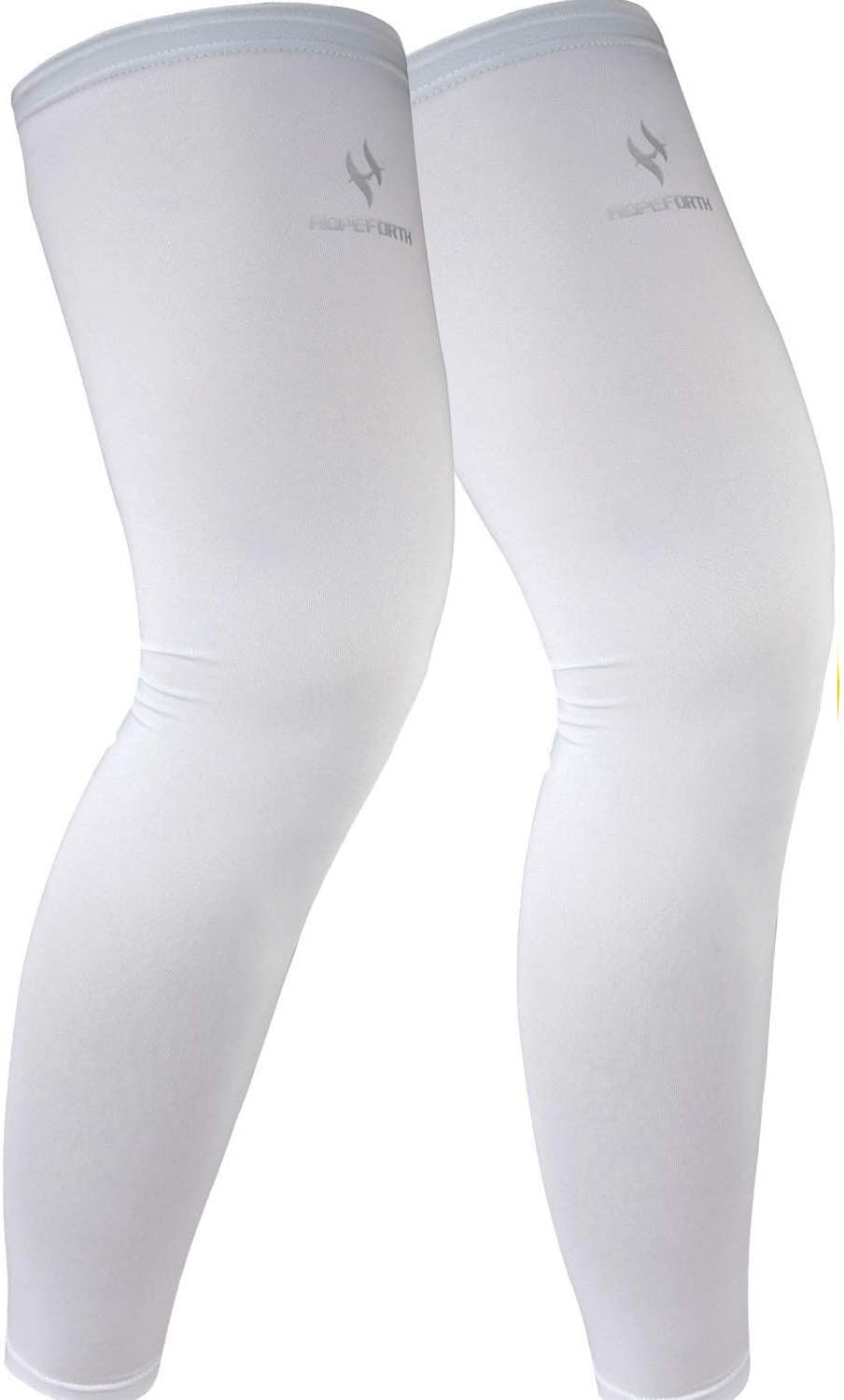 HOPEFORTH 2 Pack Leg Sleeves Compression Full Leg Knee Calf Sleeves Warmers UV Protection for Men Women Youth Basketball