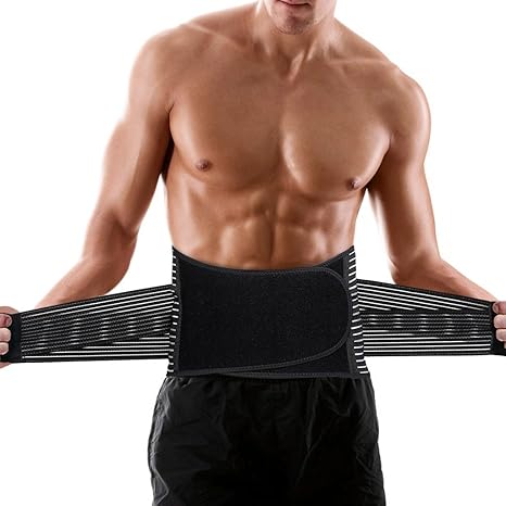 ENKEEO - Elástica Faja Lumbar Soporte Espalda para Fitness ...