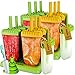 Lebice Popsicle Molds 12-Piece Set - BPA Free - Ice Pop Makers + 2 Silicone Funnels + 2 Cleaning Brushes.