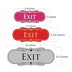 Designer EXIT Sign - Red/Yellow - Small