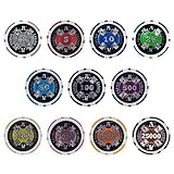 Brybelly Ace Casino Poker Chip Heavyweight 14-gram Clay Composite – Pack of 50