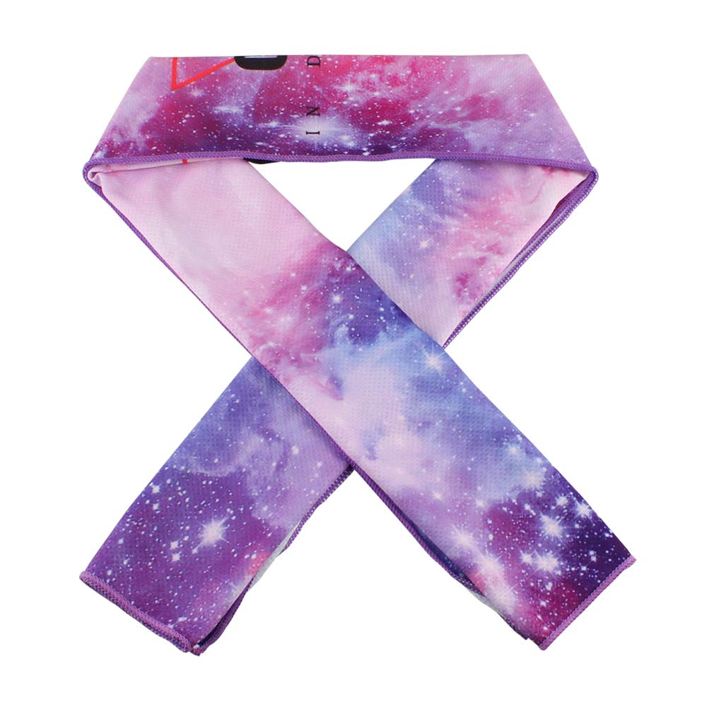 btcus4 Cooling Towel for Instant Relief Ice Cold Quickly Soft Breathable - Sports, Fitness, Yoga (Purple)